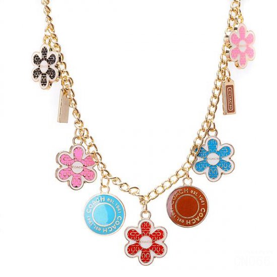 Coach Flower Circle Gold Necklaces CZF | Coach Outlet Canada